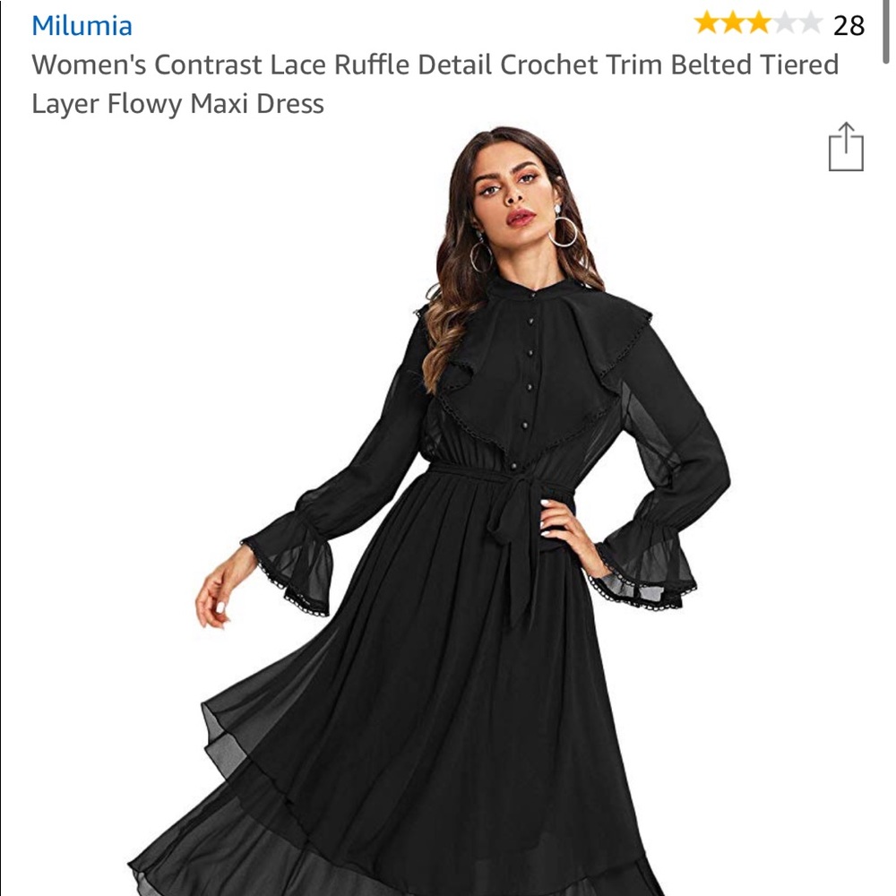 Lace Ruffle Dress - Picture 7 of 7